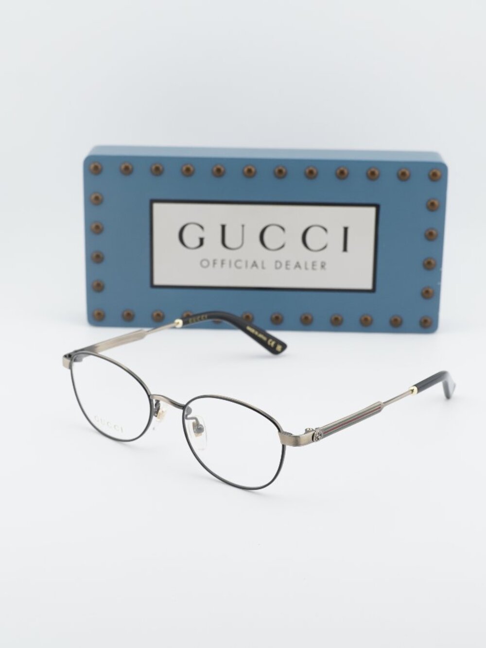 Gucci GG0591OJ 005 Oval Eyeglasses 50mm - Black / Gold